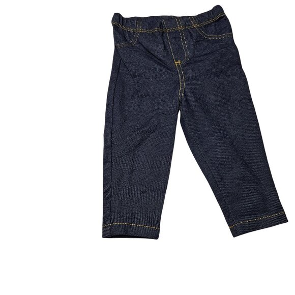 Carters Baby Girl Size 6-9M Floral & Stripe 4 Piece Set Bodysuit Legging Jeans - Picture 3 of 8